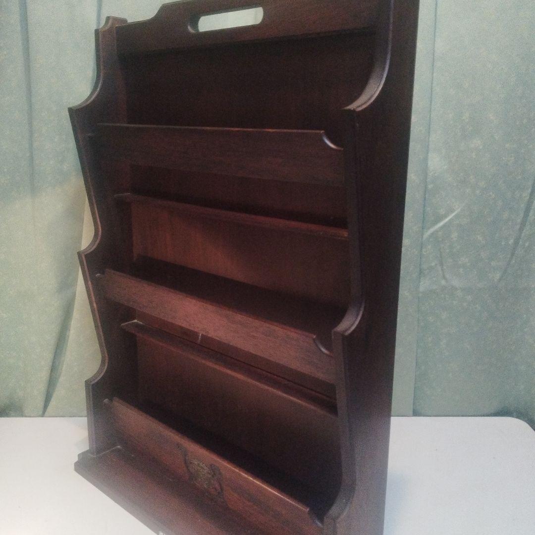 オールドカリモク　マガジンラック　昭和中頃　カリモク家具　木製