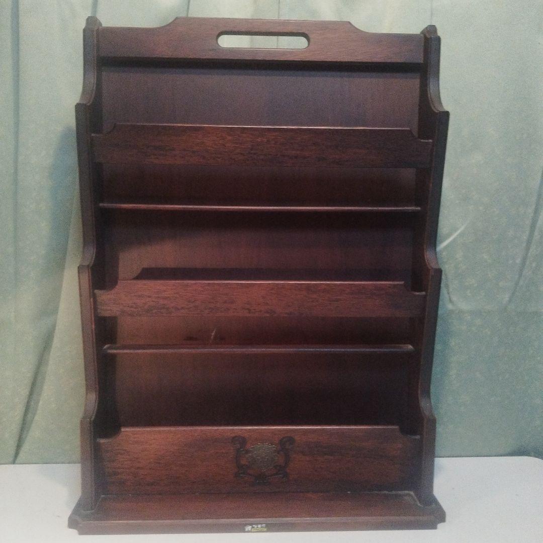 オールドカリモク　マガジンラック　昭和中頃　カリモク家具　木製