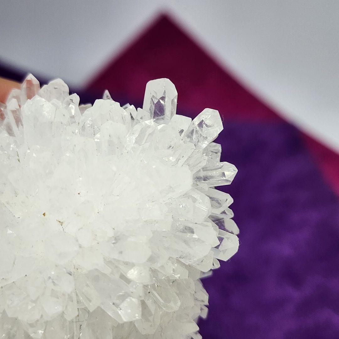 一点物の自然芸術！美しい菊花水晶クラスター 癒しのエネルギーを宿した希少品