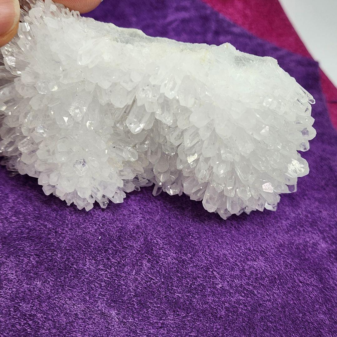 一点物の自然芸術！美しい菊花水晶クラスター 癒しのエネルギーを宿した希少品