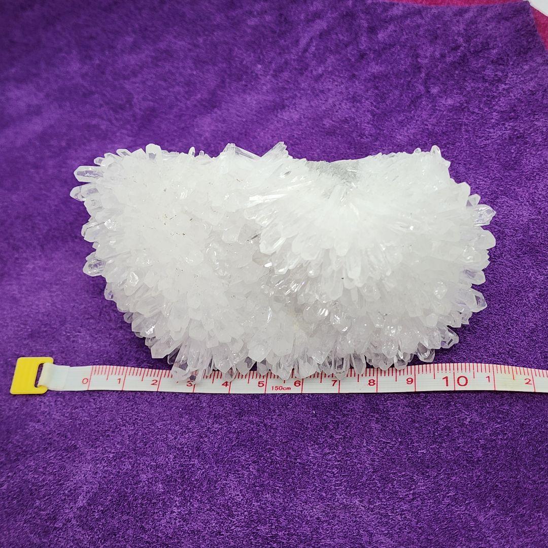 一点物の自然芸術！美しい菊花水晶クラスター 癒しのエネルギーを宿した希少品