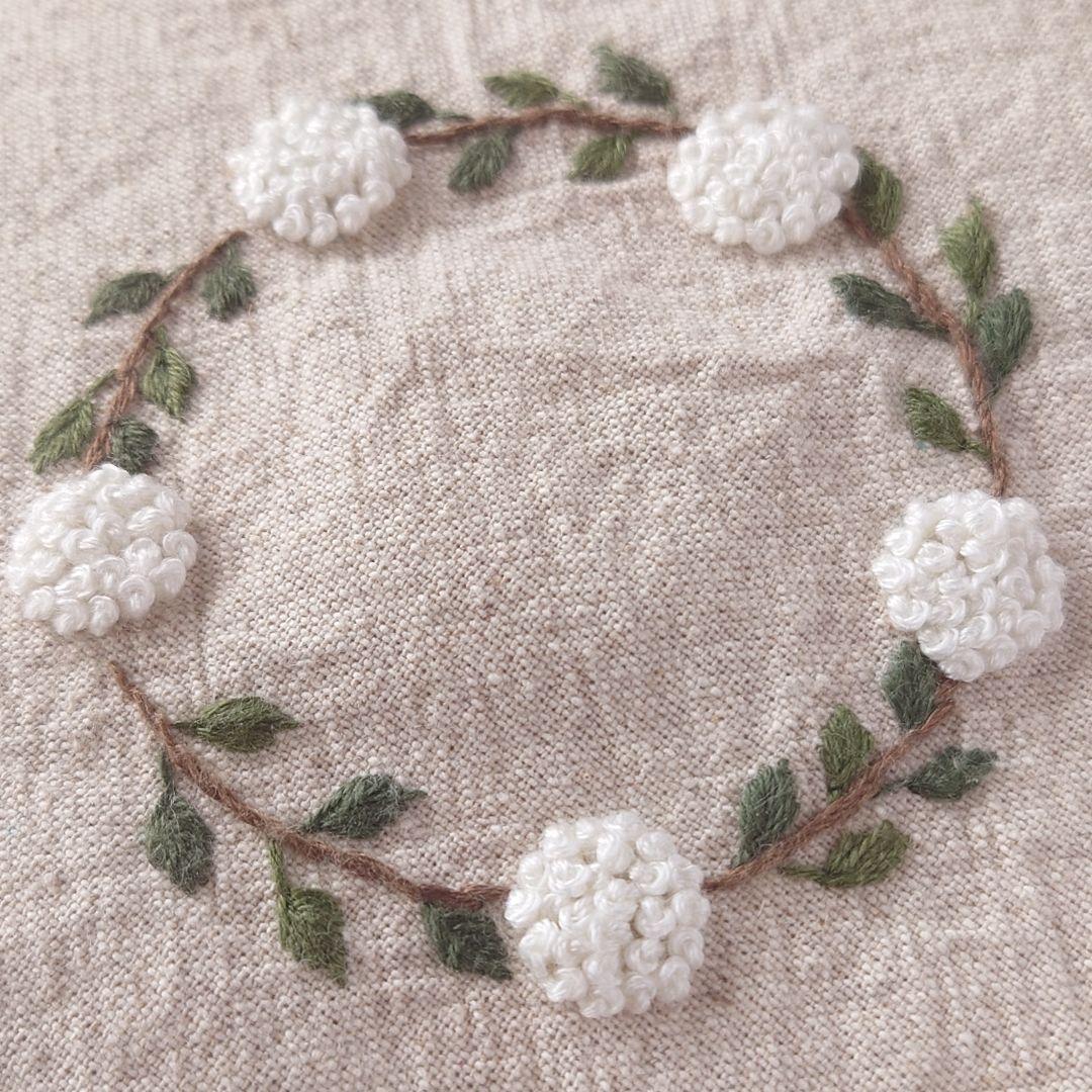 【専用】手刺繍入あずき/小豆のお腹ピロー【こでまり】