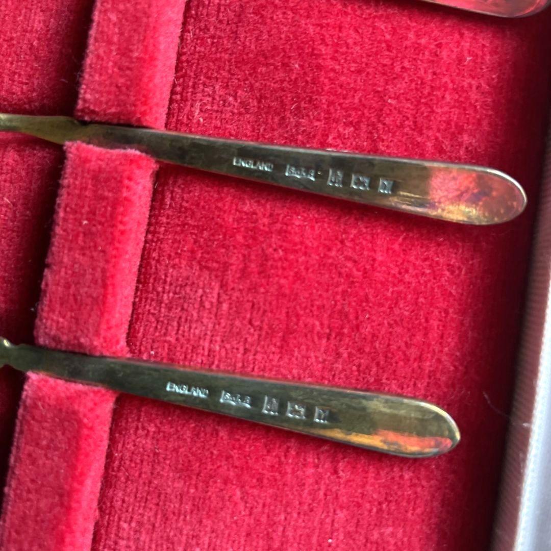 マッピン＆ウェッブ　スターリングシルバー　エナメル　スプーン　6本セット