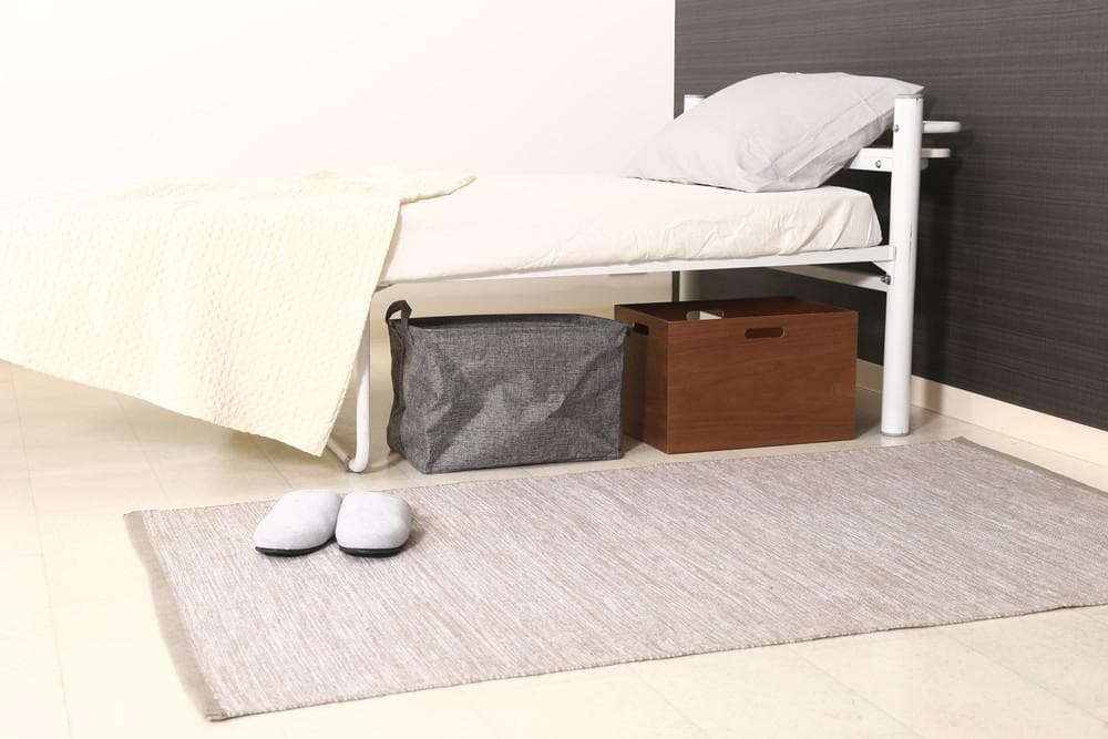 【新品・送料無料】宮付　シングルベッド　タンテ　アイボリー