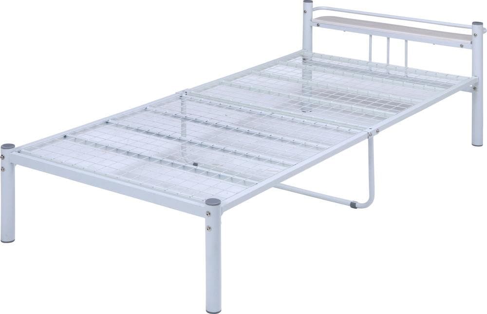 【新品・送料無料】宮付　シングルベッド　タンテ　アイボリー