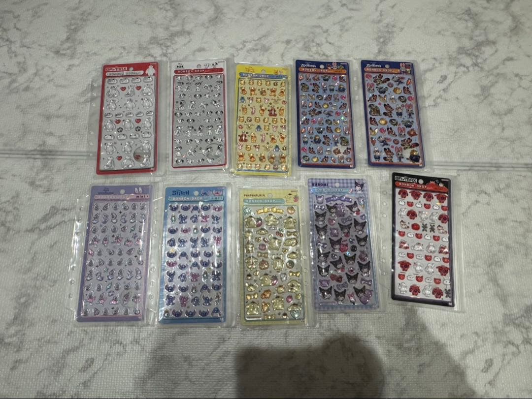 ボンボンドロップシール うるちゅるポップシール サンリオ ディズニーたまごっち