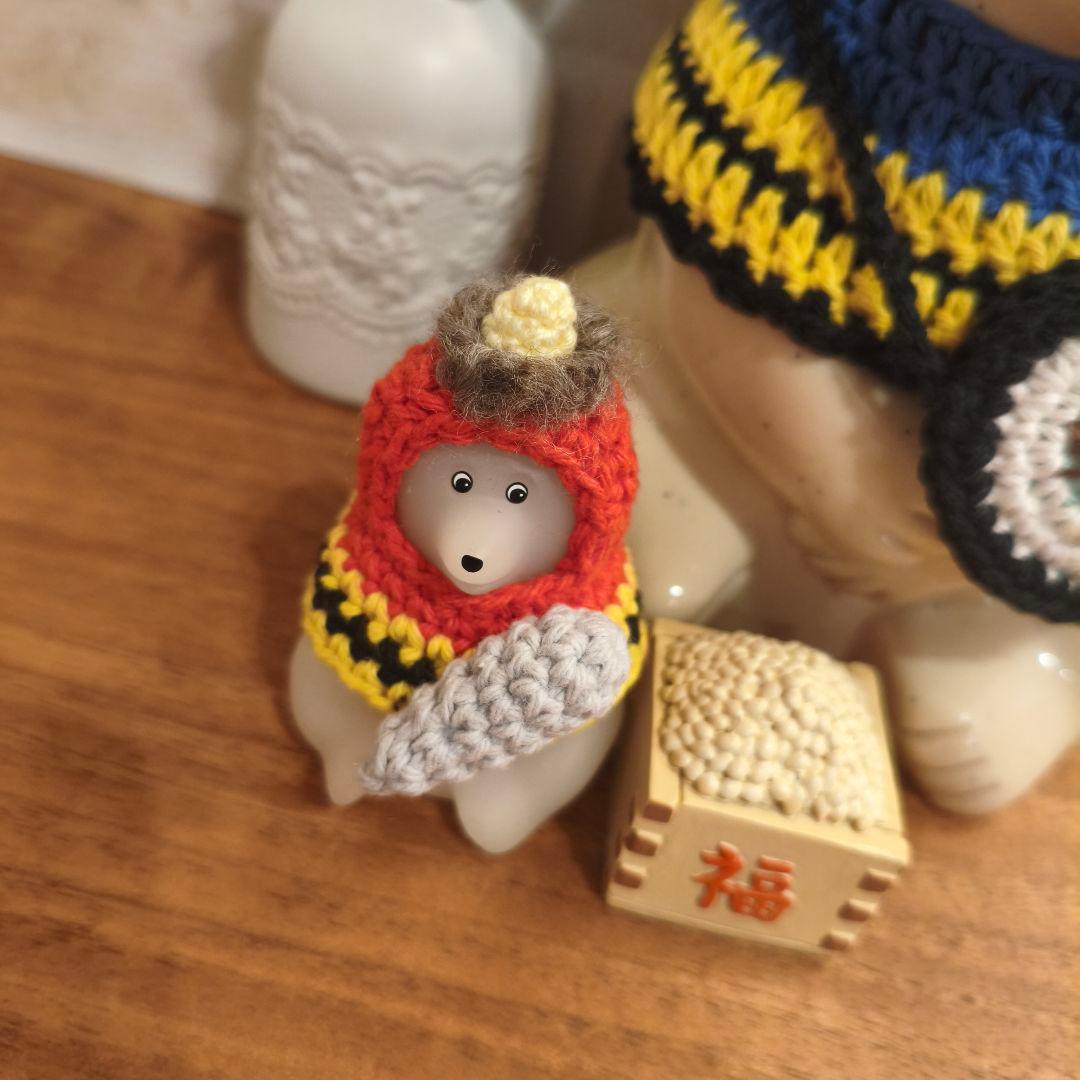 しろくま貯金箱 節分☆なりきり青鬼コーデセット(恵方巻ポシェット+