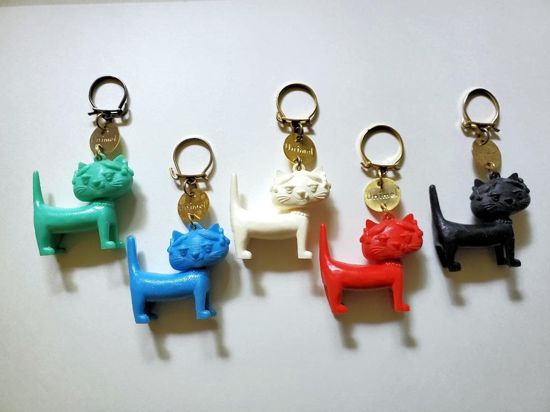 フレンチキーホルダー「Unimel ユニメル」猫 \"5個セット!!\"