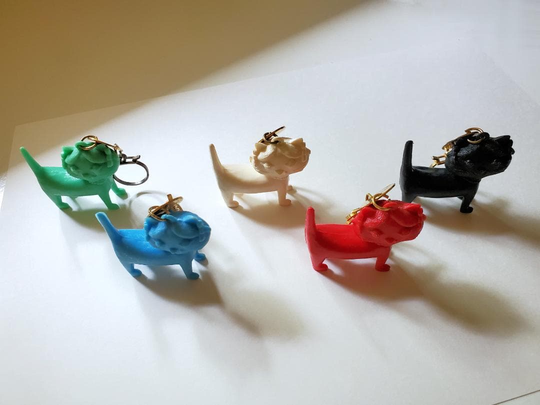 フレンチキーホルダー「Unimel ユニメル」猫 \"5個セット!!\"