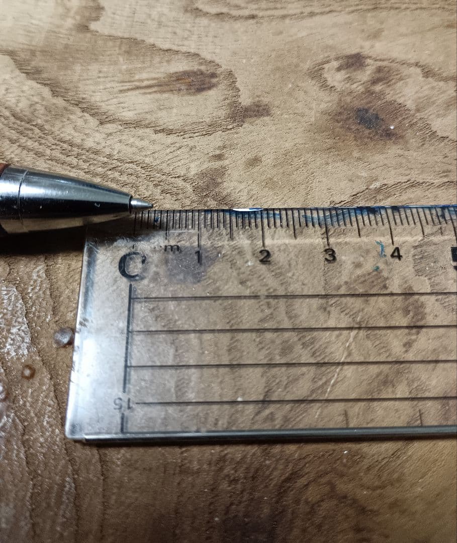 木軸ボールペン0.5㎜ ホンジュラスマホガニー蜜蝋クリーム仕上げ