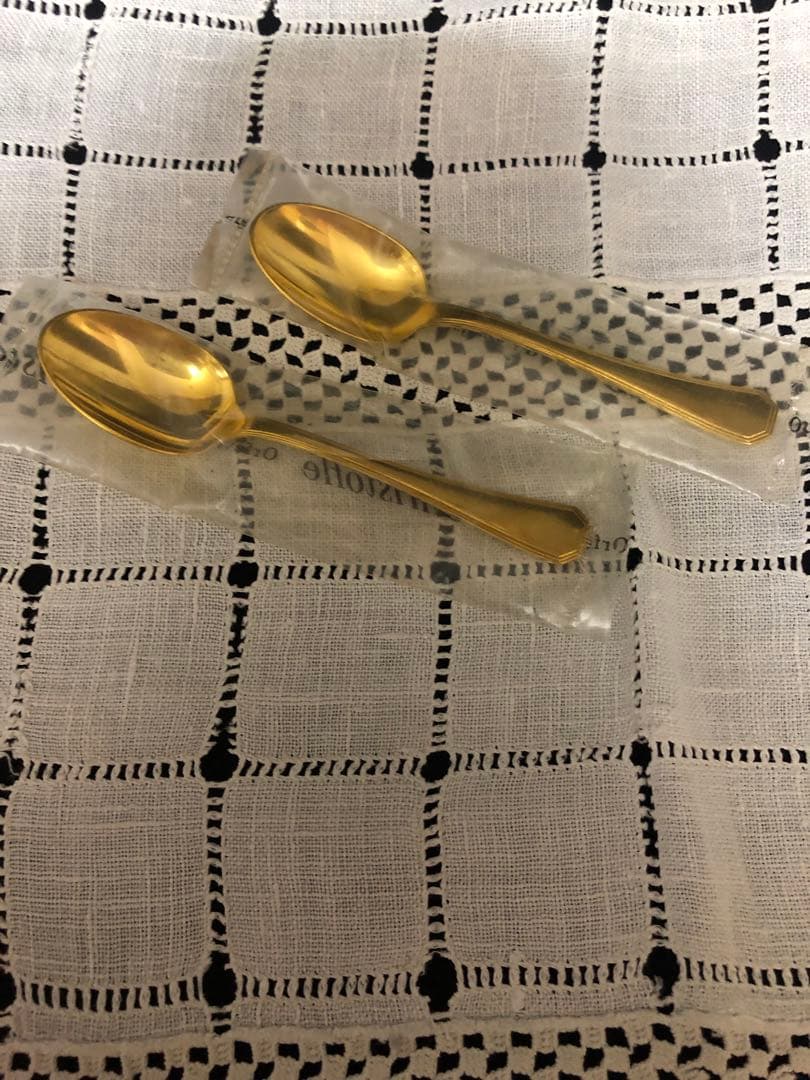 クリストフル ゴールドプレート モカスプーン 新品　未使用品　2本