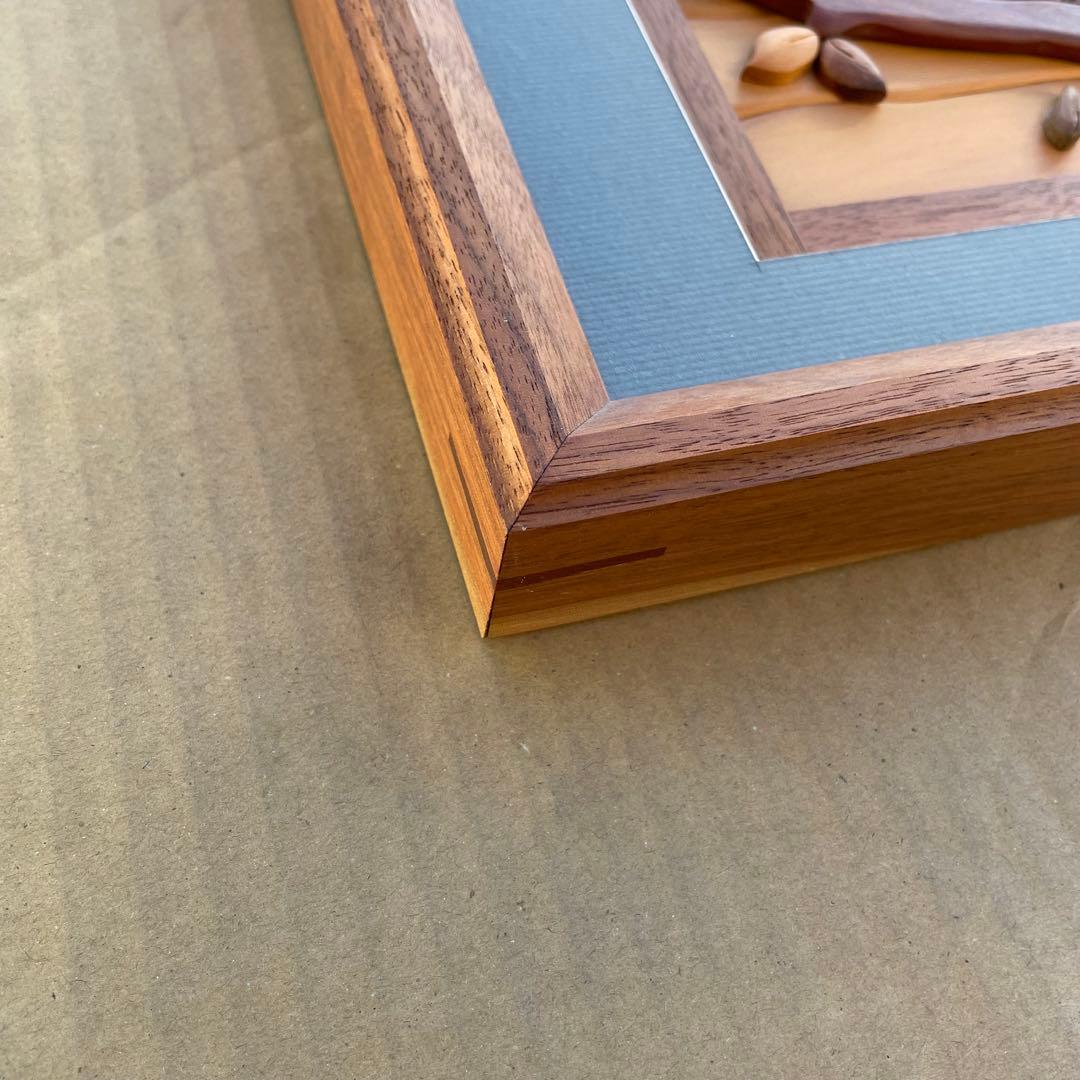 寄せ木象嵌工房 Pecker ペッカー工房 ふくろう フクロウ 額縁 インテリア