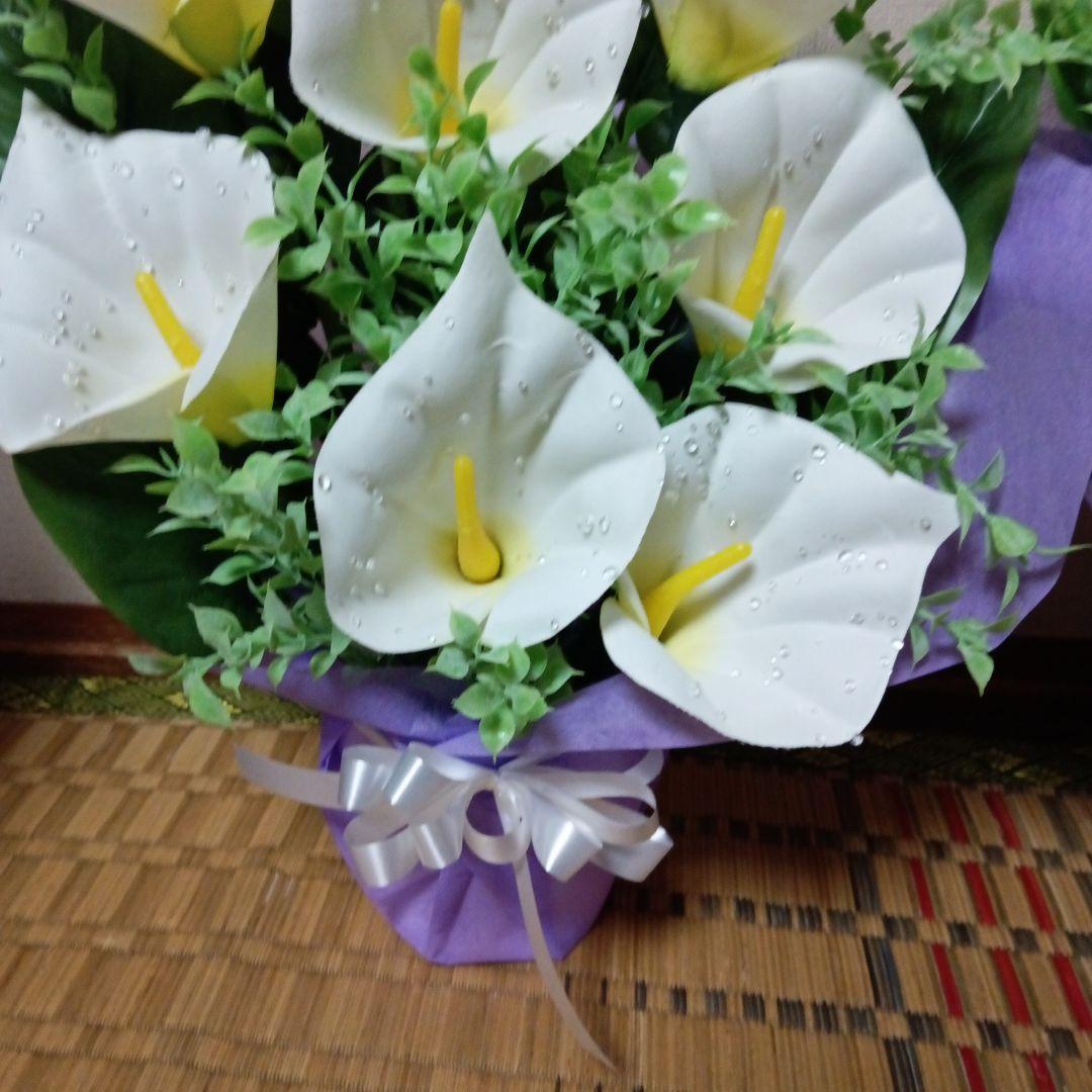 お供え花、仏花、法事、ホワイトカラー