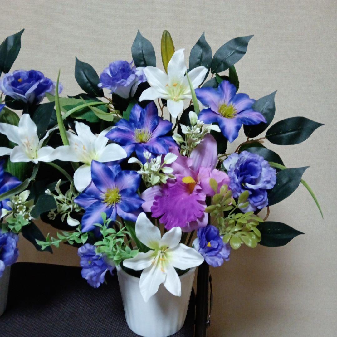 お供え花、仏花、法事、ホワイトカラー