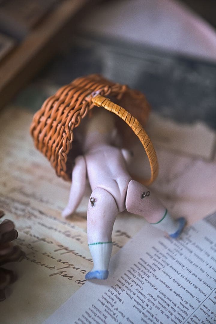 h*a様 アンティーク ビスクドール ミニョネット ドイツ - メルカリ