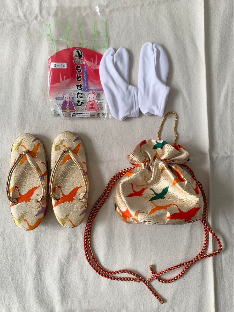 七五三 3歳女の子　着物セット 赤 花柄