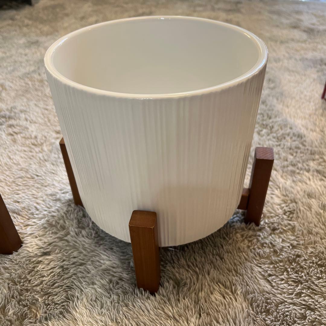 セラミックプランター バンブースタンド付き 2点セット｜新品・未使用 付き