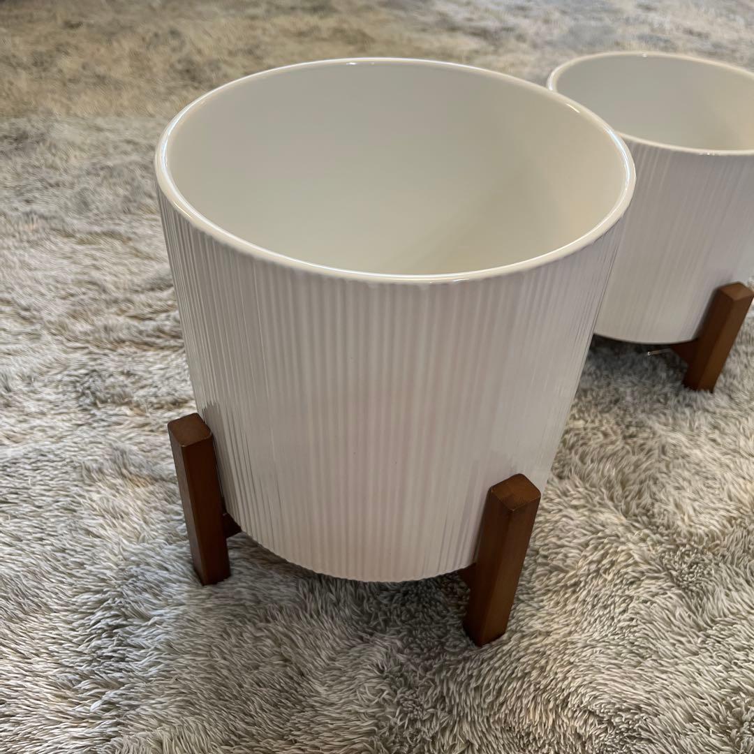 セラミックプランター バンブースタンド付き 2点セット｜新品・未使用 付き