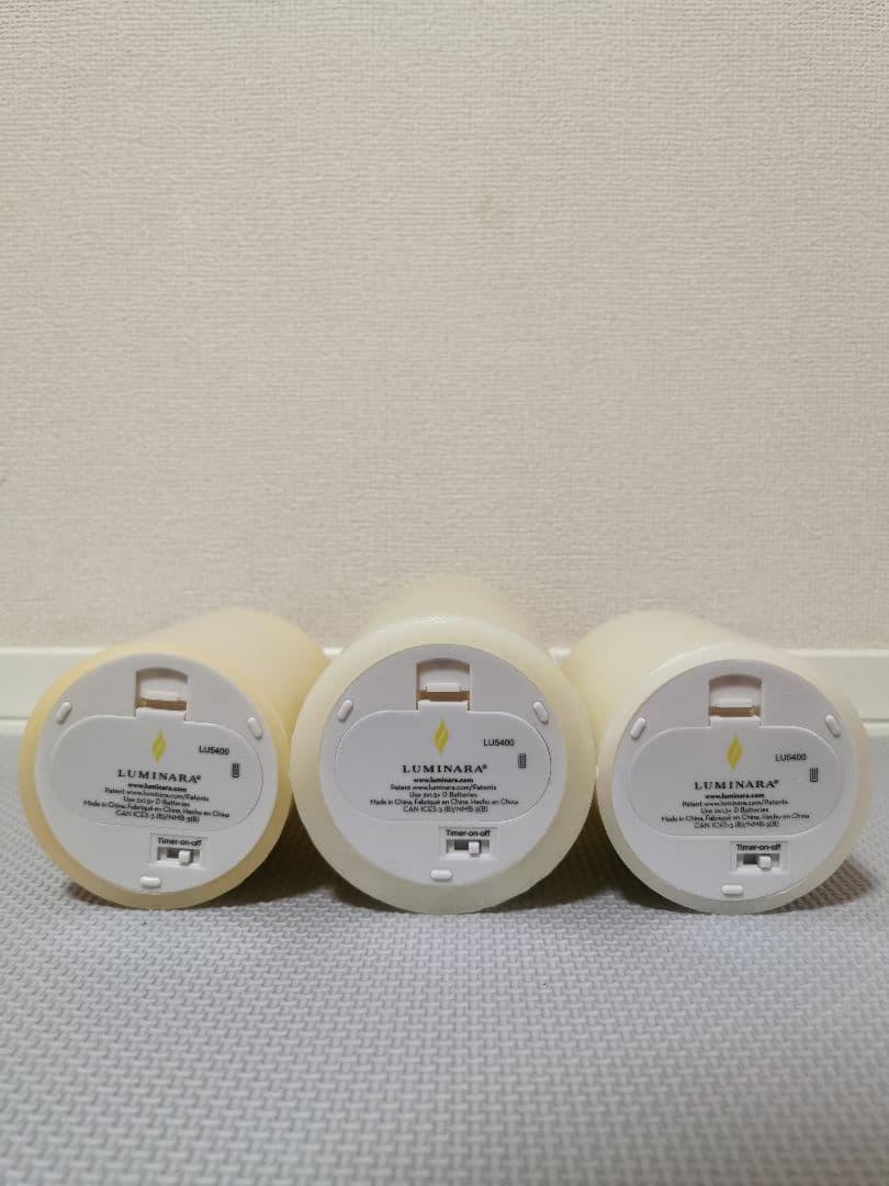 LEDキャンドル LUMINARA ピラー 3本セット