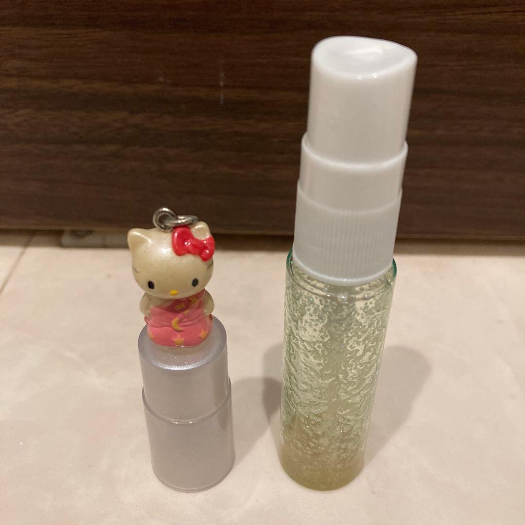 レトロ《2002年 ハローキティ グリッターミスト》当時物 コスメ☆グリーン