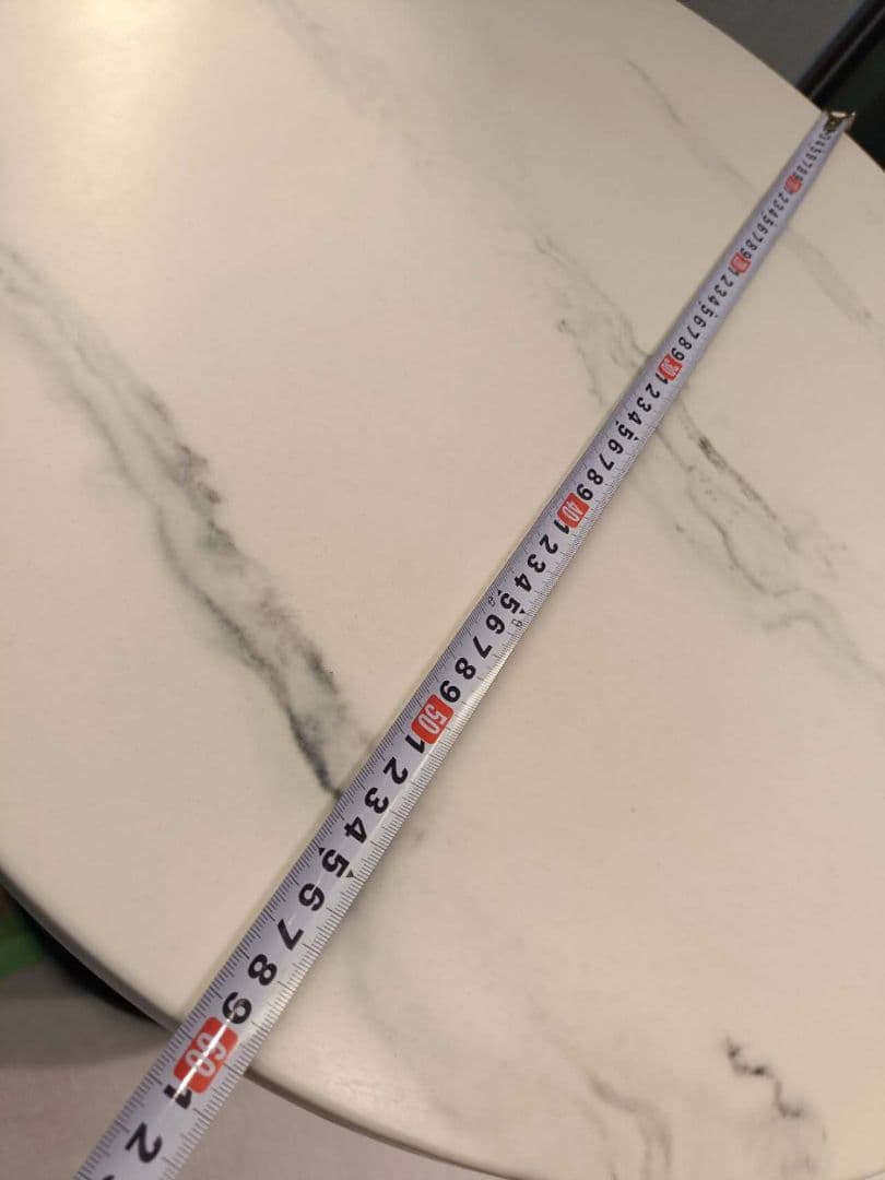 円形大理石風テーブル 直径60cmサイドテーブル　カフェテーブル