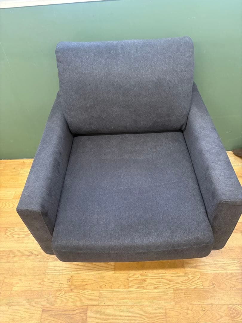 M046 グレー 1人掛けソファ 幅760mm