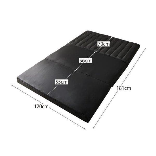 １点のみ　新品　３WAY　セミダブル　ソファベッド　２人掛け　ブラックレザー