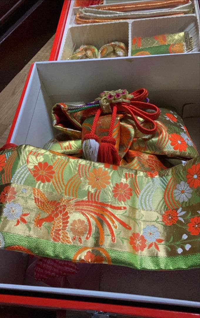 七五三　帯、小物　はこせこセット　箱付き