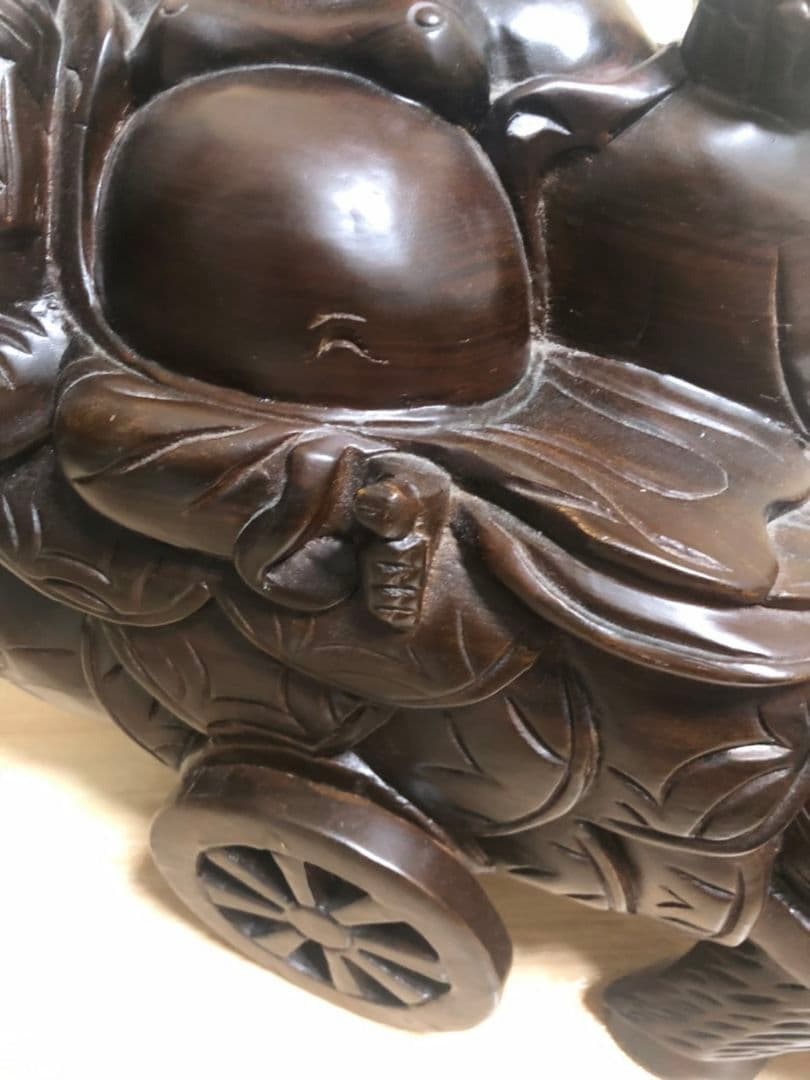 一本物手彫り布袋水牛