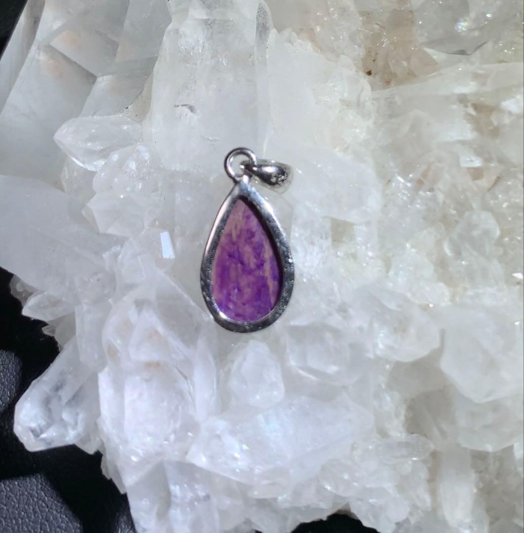 ★天然色★ ピンクスギライト　ペンダントトップ　silver925