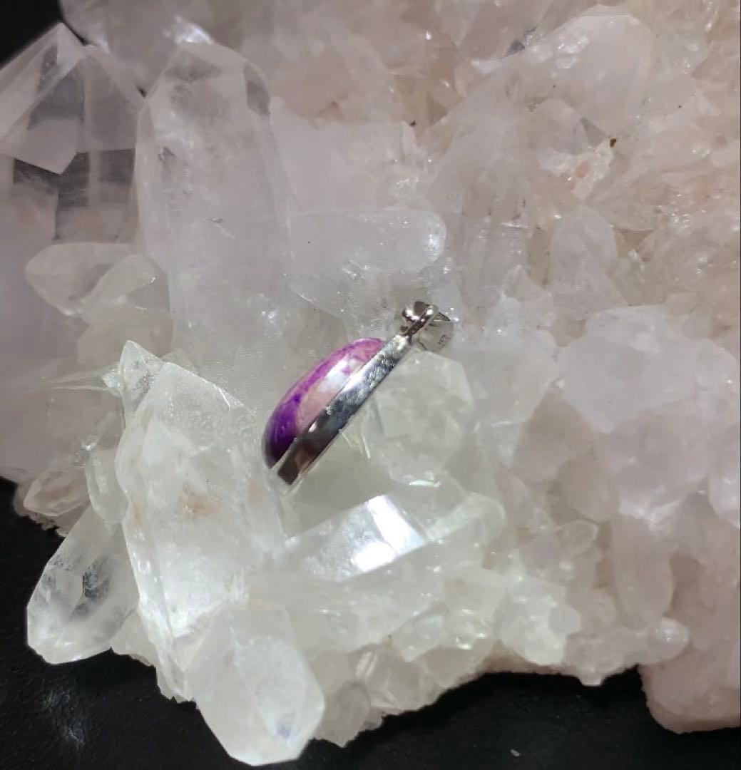 ★天然色★ ピンクスギライト　ペンダントトップ　silver925