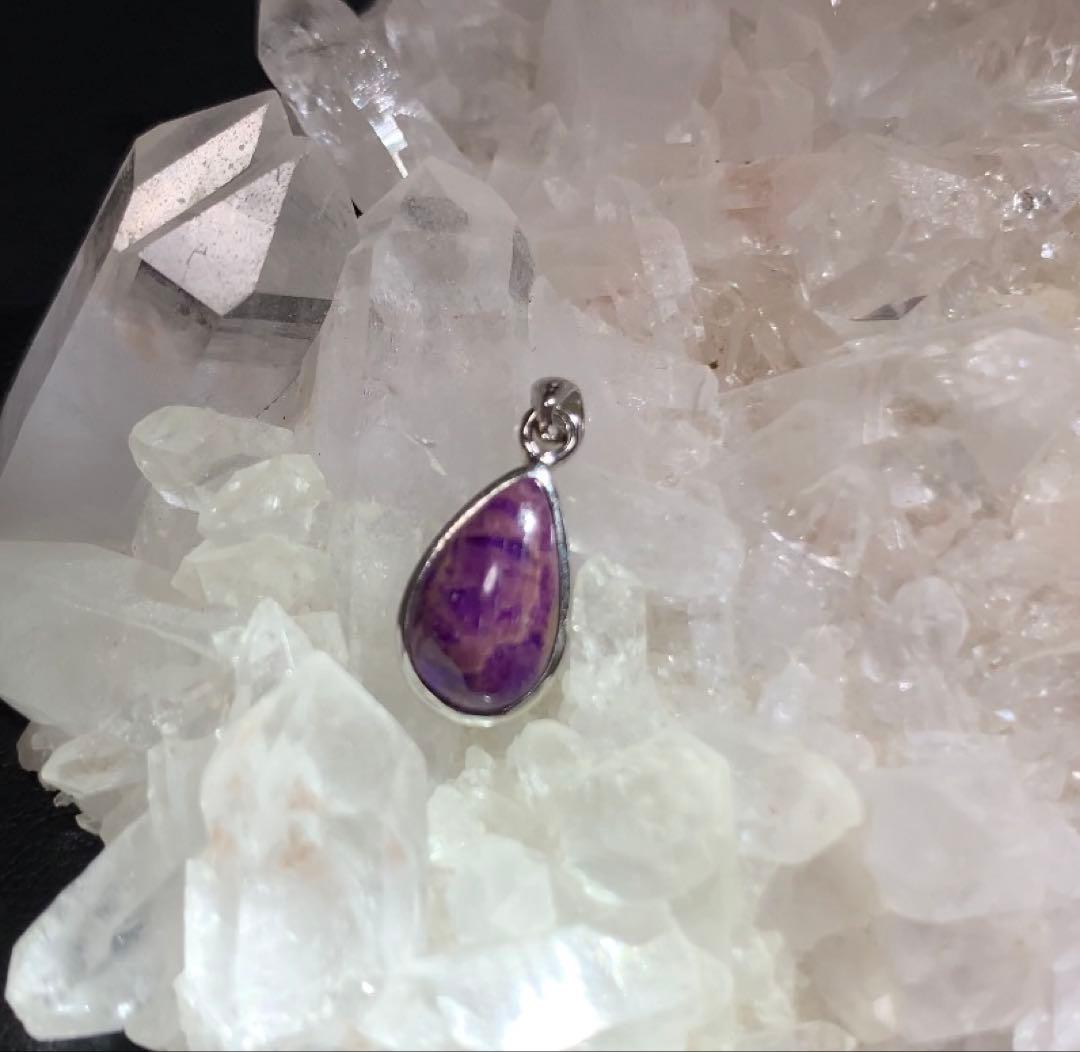★天然色★ ピンクスギライト　ペンダントトップ　silver925