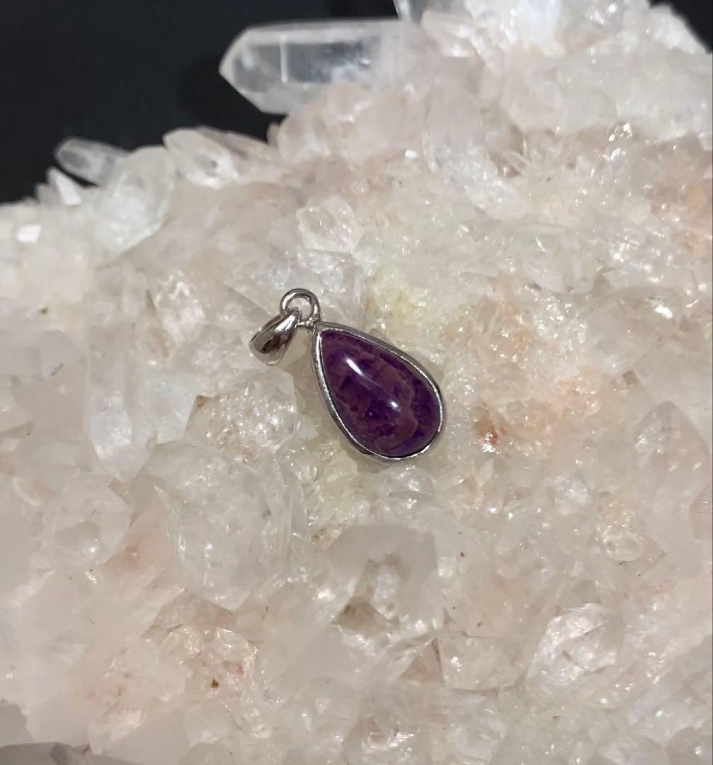 ★天然色★ ピンクスギライト　ペンダントトップ　silver925