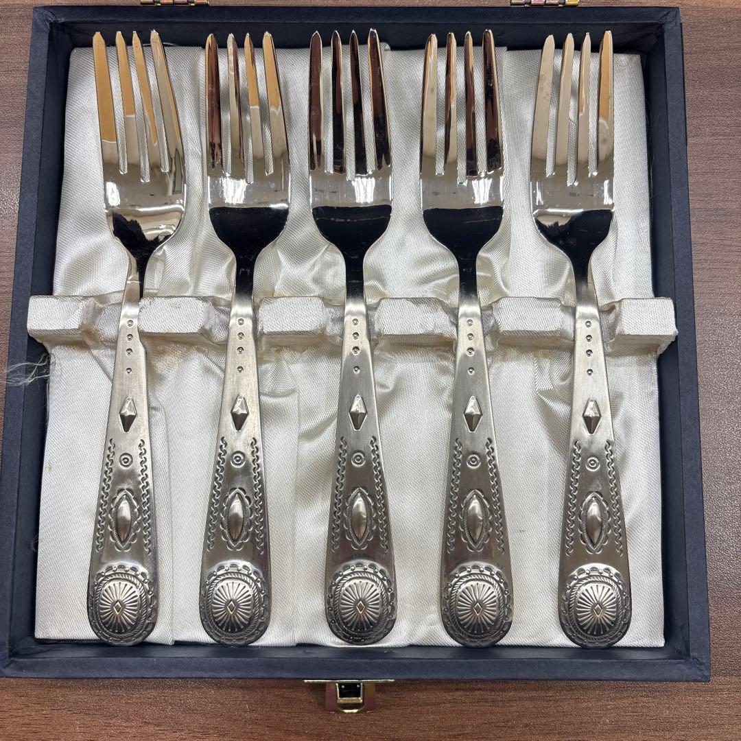 ラルフローレン コンチョ ステンレス サラダ フォーク 5本セット カトラリー