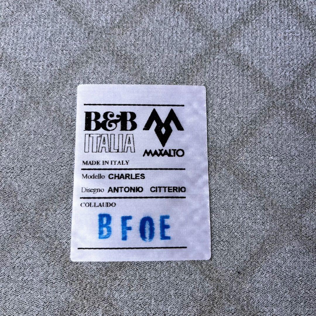 取付無料！b&bイタリア チャールズ オレンジファブリック右アームソファ✨