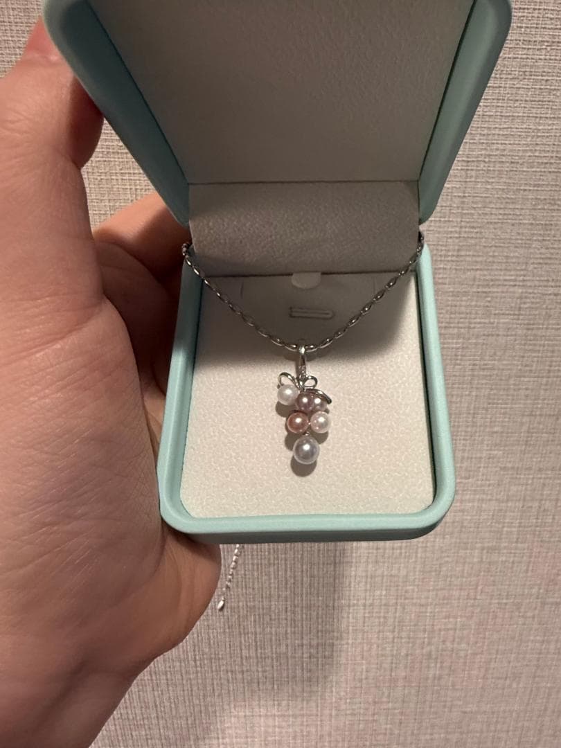 ✨【極光】天然マルチカラー 真珠 ペンダントトップ あこや真多麻入 S925✨