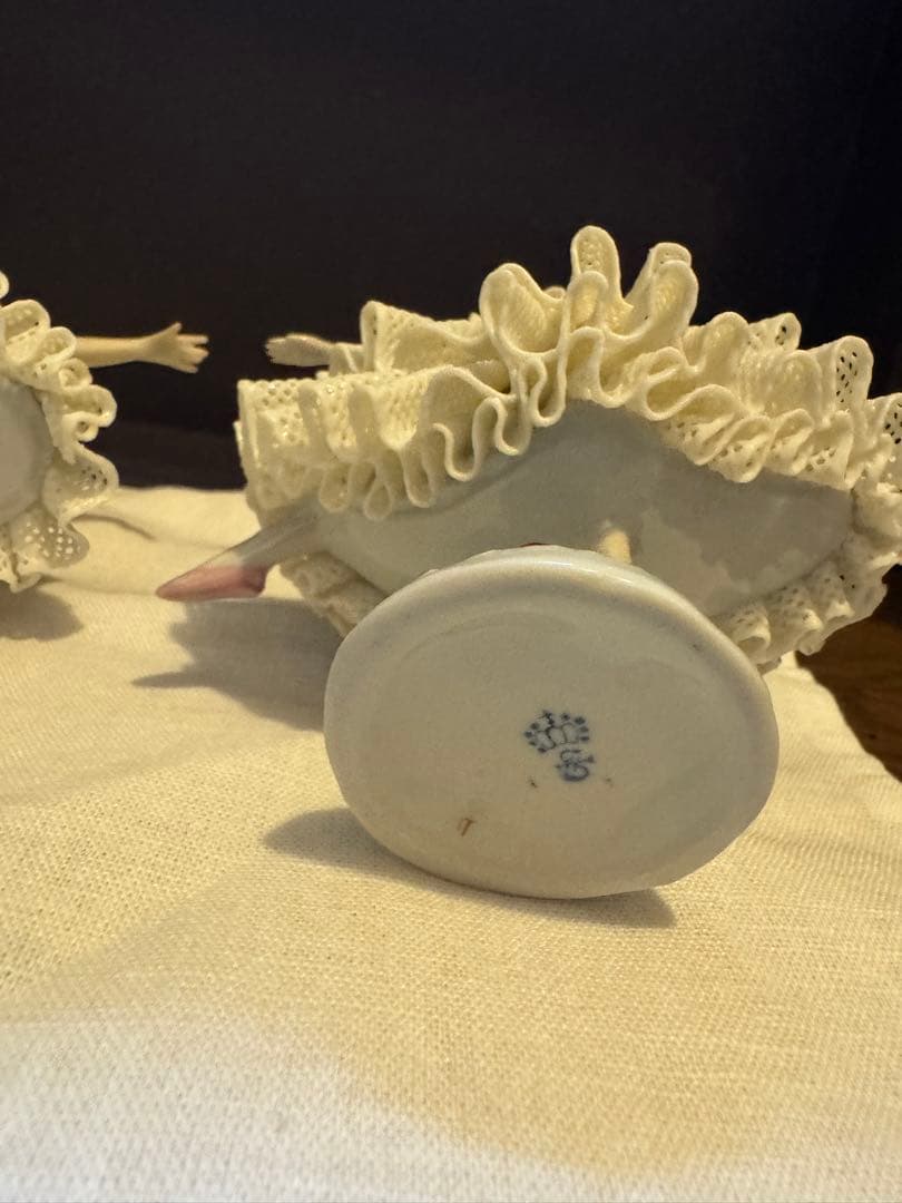 10/25まで/超美品ドイツマイセンドレスデン　ジッツェンドルフ 陶器バレリーナ