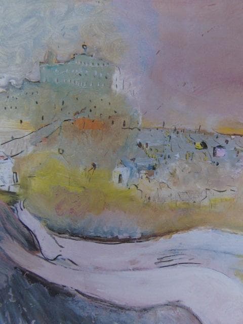 織田廣喜、【ハンモックの少女（フォンテンブロー）】、希少な大判額装用画集より