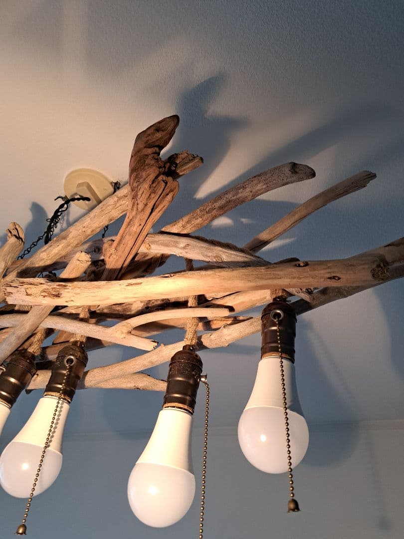 流木インテリア 6灯LED照明 6〜15帖用 電球毎にON.OFF可能 - メルカリ