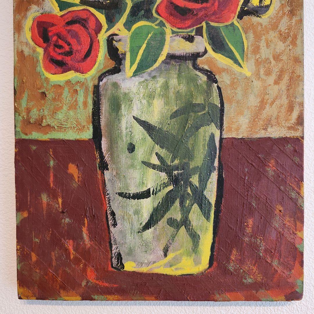 田渕眞兒　油絵　油彩　薔薇シリーズ　花　No.2