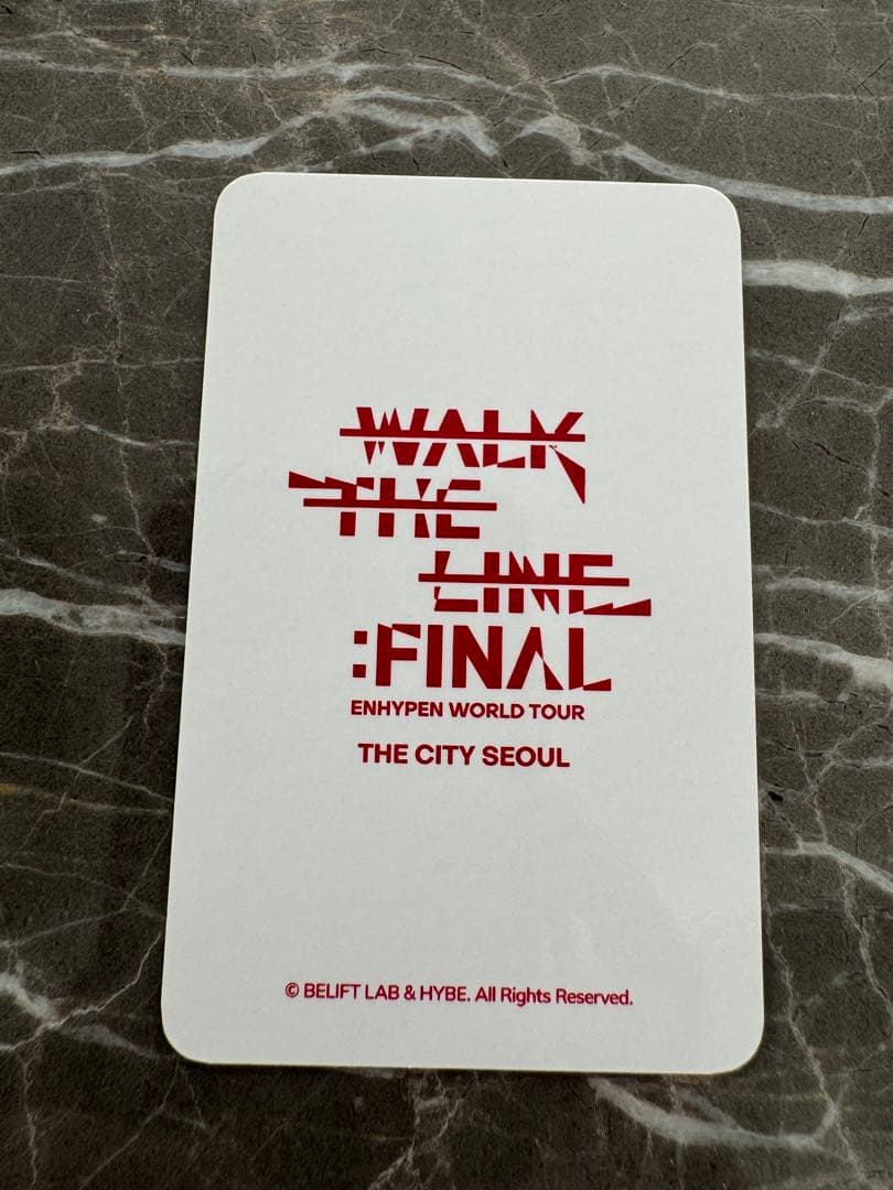ENHYPEN walk the line final ポップアップ限定 ヒスン - メルカリ