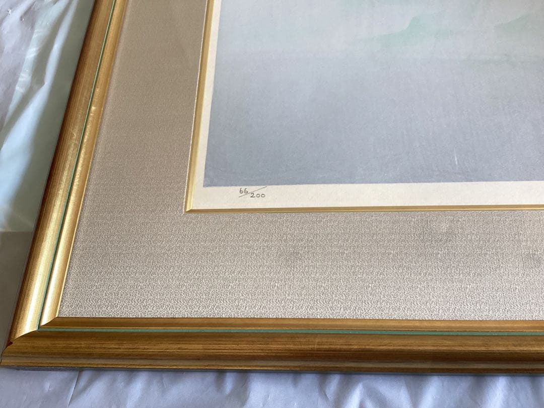 上村淳之 木版画 「春汀」 66/200 サイン入り 講談社カルチャー