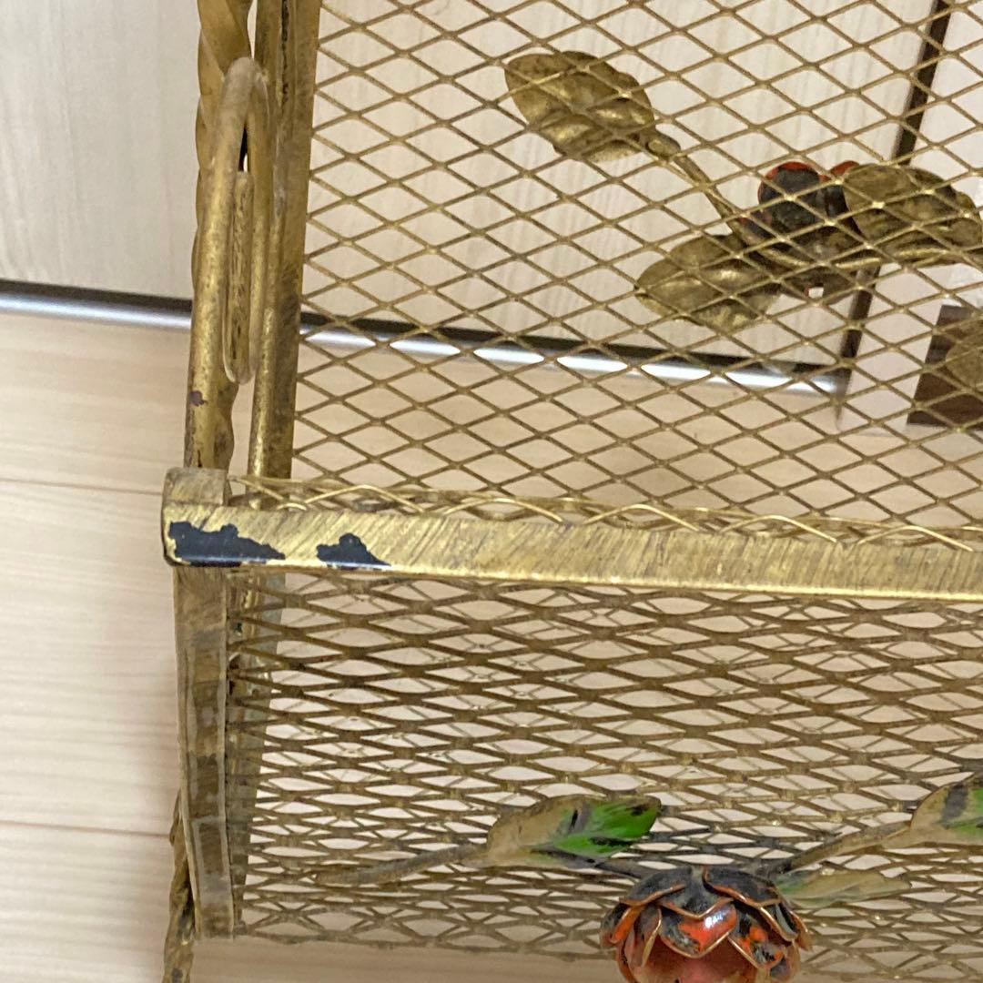 アンティーク ガラステーブル 硝子テーブル 薔薇 ヴィンテージ　小物入れ　冊子