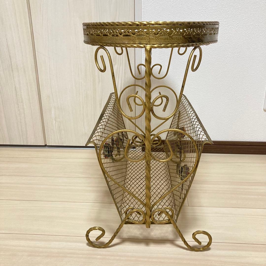 アンティーク ガラステーブル 硝子テーブル 薔薇 ヴィンテージ　小物入れ　冊子