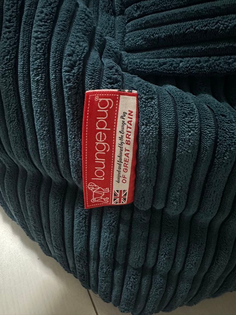 Loungepug 2人掛けアルバートソファビーズクッション コーデュロイ