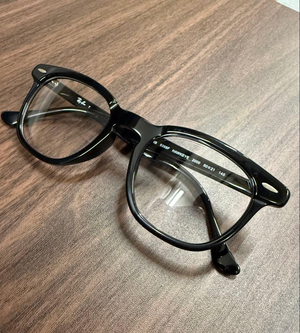 Ray-Banレイバン 黒フレームRB5398F HAWKEYE 伊達メガネ