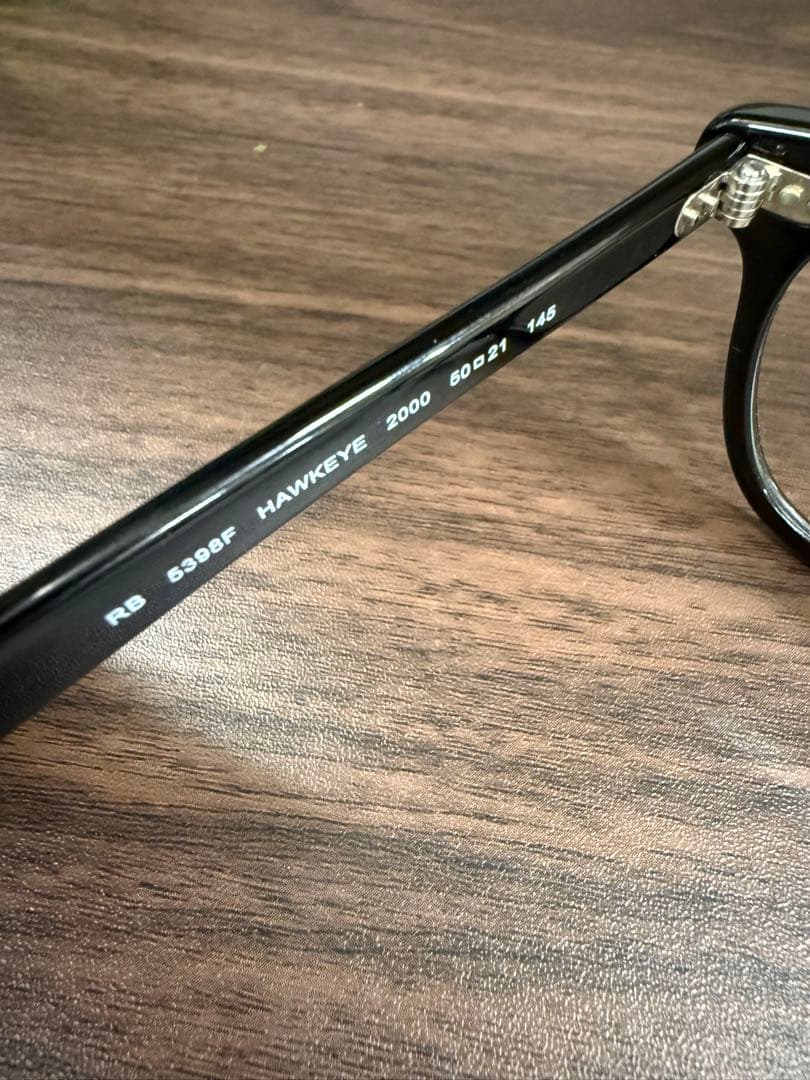 Ray-Banレイバン 黒フレームRB5398F HAWKEYE 伊達メガネ
