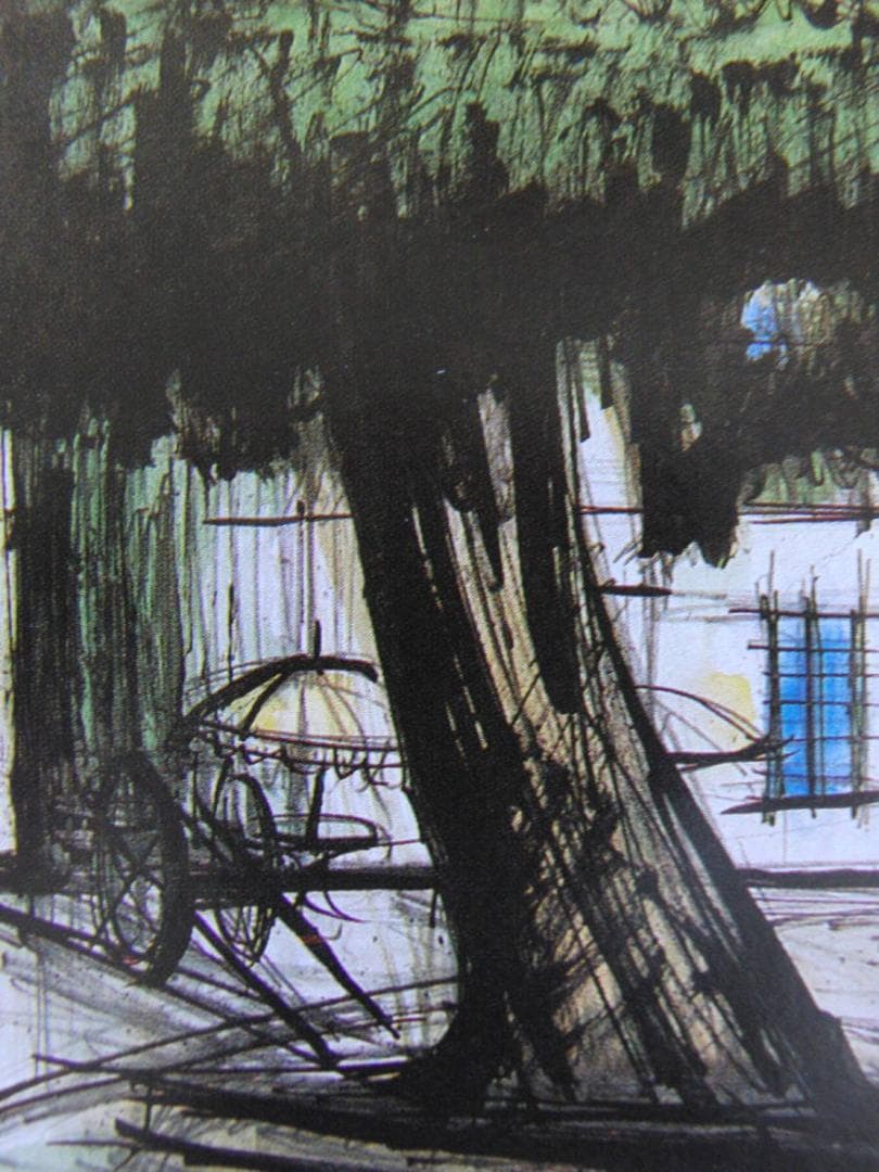 ベルナール・ビュッフェ、希少な額装用画集より、新品額装、マット額装付、状態良好