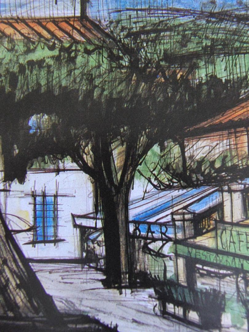 ベルナール・ビュッフェ、希少な額装用画集より、新品額装、マット額装付、状態良好