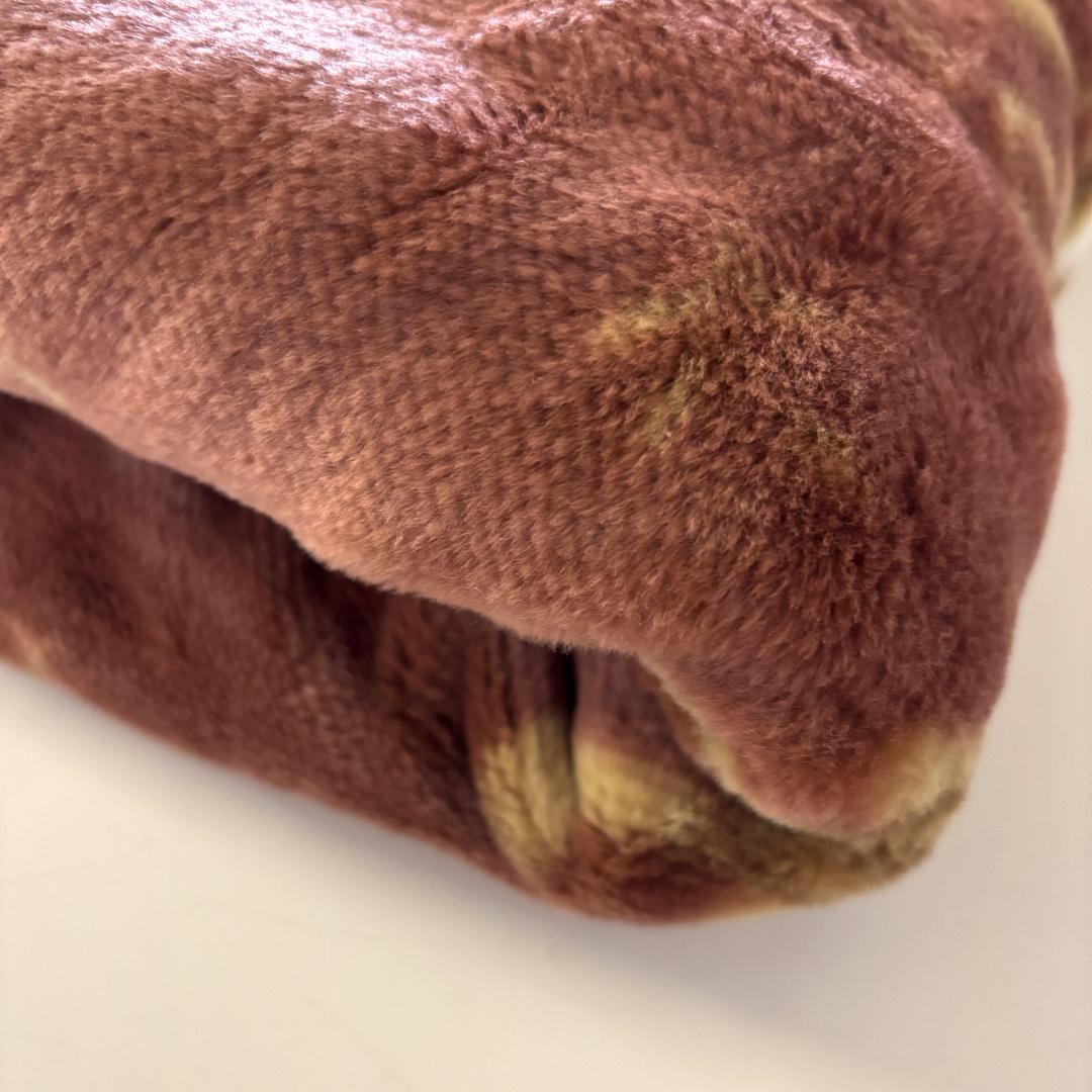 【新品】アクリル新合繊合わせ毛布 シングルサイズ 　ブラウン　日本製